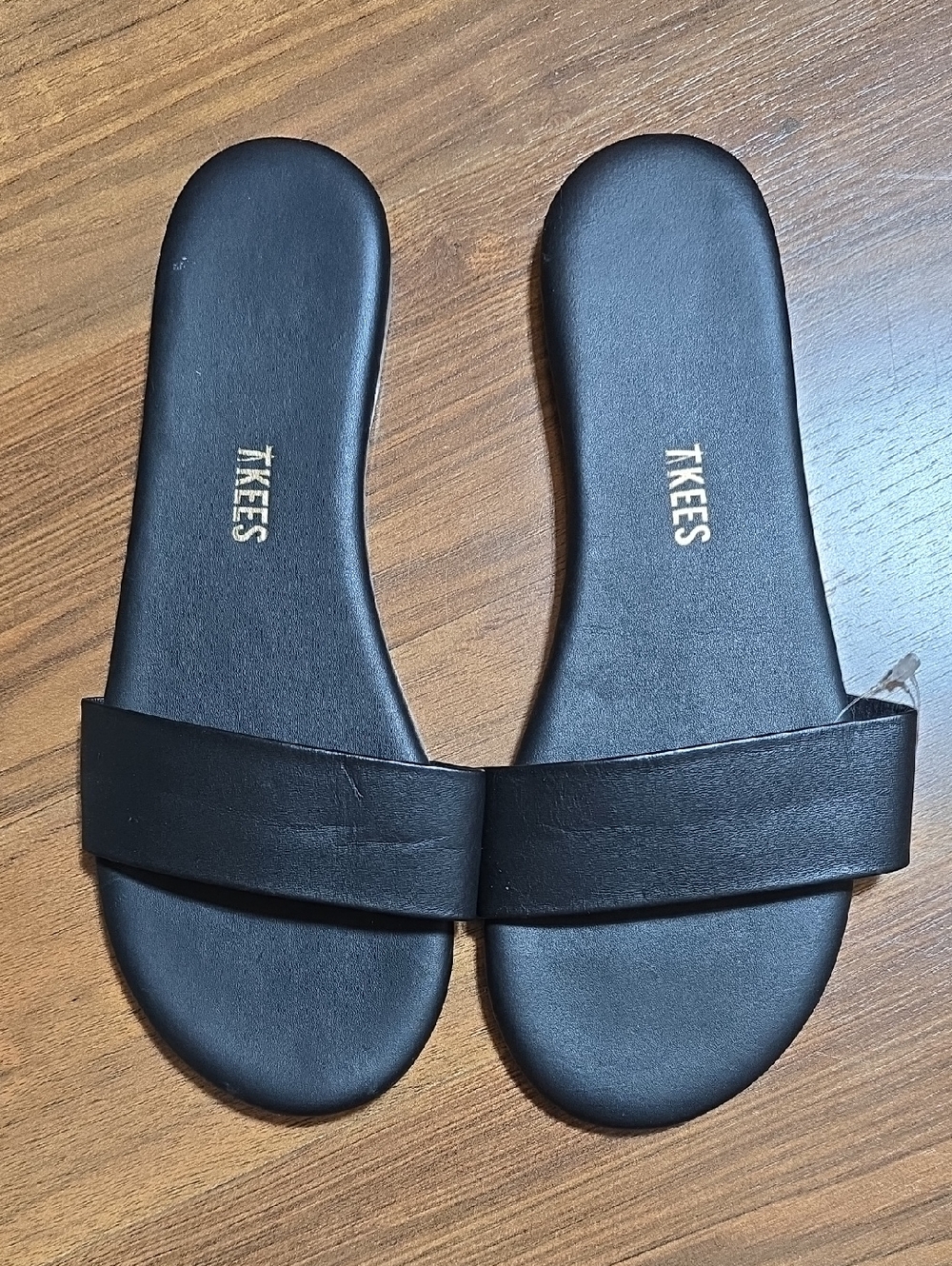 TKEES Minimalist Black Slide Sandals
